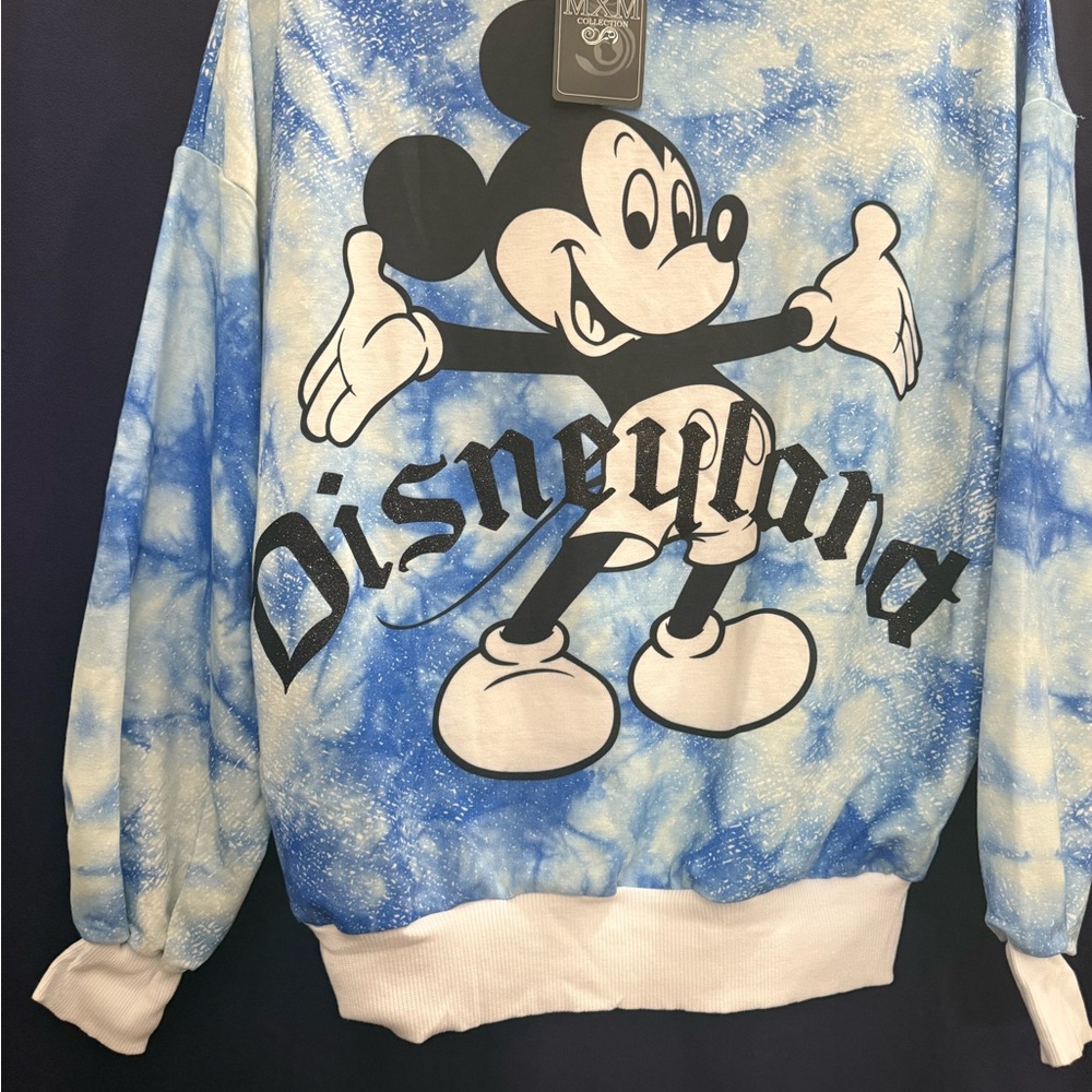 NWT Disney Mickey Mouse Tie Dye Sweatshirt Disneyland Holiday Cozy